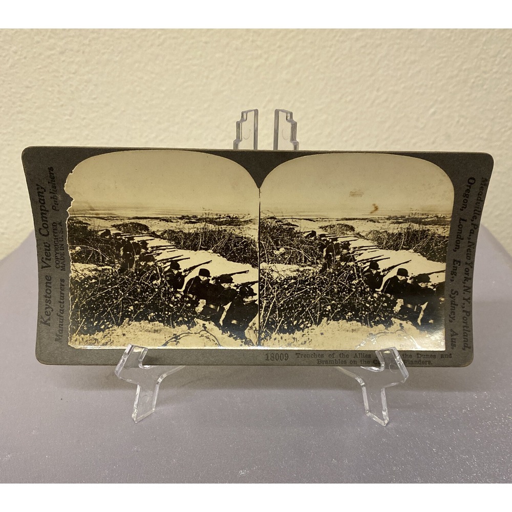 Stereoview 18009 Keystone View Company Trenches Of The Allies Flanders Coast WWI